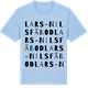 Blue Soul t-shirt med Lars-Nils fäbod ordlek t-shirt