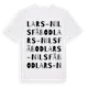 White t-shirt med Lars-Nils Fäbod ordlek t-shirt
