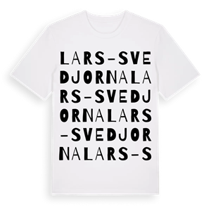 Lars-Svedjorna ordlek t-shirt – ekologisk bomull t-shirt från Pinshirt