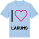 Blue Soul t-shirt med Jag älskar Larums t-shirt stort tryck