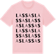Pink Cotton t-shirt med Lassas ordlek t-shirt