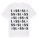 White t-shirt med Lassas ordlek t-shirt