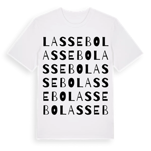 Lassebo ordlek t-shirt – ekologisk bomull t-shirt från Pinshirt