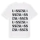 White t-shirt med Lasses ordlek t-shirt