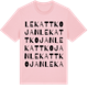 Pink Cotton t-shirt med Lekattkojan ordlek t-shirt