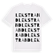 White t-shirt med Lekstrand ordlek t-shirt