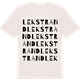Vintage White t-shirt med Lekstrand ordlek t-shirt