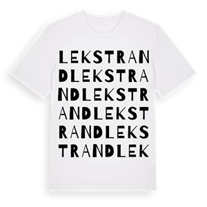 Lekstrand ordlek t-shirt – ekologisk bomull t-shirt från Pinshirt