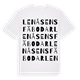 White t-shirt med Lenåsens fäbodar ordlek t-shirt