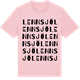 Pink Cotton t-shirt med Lennsjö ordlek t-shirt