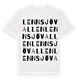 White t-shirt med Lennsjövallen ordlek t-shirt