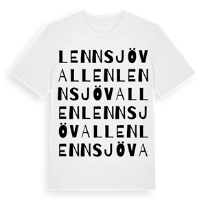 Lennsjövallen ordlek t-shirt – ekologisk bomull t-shirt från Pinshirt