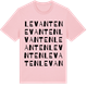 Pink Cotton t-shirt med Levanten ordlek t-shirt