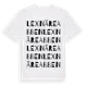 White t-shirt med Lexnäreabben ordlek t-shirt