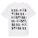 White t-shirt med Lill-Hästås ordlek t-shirt