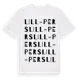 White t-shirt med Lill-Pers ordlek t-shirt