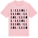 Pink Cotton t-shirt med Lillbo ordlek t-shirt
