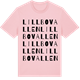Pink Cotton t-shirt med Lillbovallen ordlek t-shirt