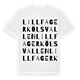 White t-shirt med Lillfagerkölsvallen ordlek t-shirt