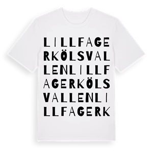 Lillfagerkölsvallen ordlek t-shirt – ekologisk bomull t-shirt från Pinshirt