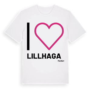 Jag älskar Lillhaga t-shirt stort tryck – ekologisk bomull t-shirt från Pinshirt