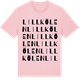 Pink Cotton t-shirt med Lillkölen ordlek t-shirt