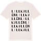Vintage White t-shirt med Lillkullen ordlek t-shirt