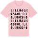 Pink Cotton t-shirt med Lillöjungsbo ordlek t-shirt