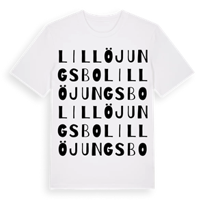 Lillöjungsbo ordlek t-shirt – ekologisk bomull t-shirt från Pinshirt
