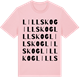 Pink Cotton t-shirt med Lillskog ordlek t-shirt