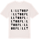 Vintage White t-shirt med Lilltorp ordlek t-shirt