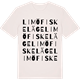 Vintage White t-shirt med Limö fiskeläge ordlek t-shirt