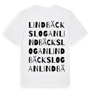 Lindbäckslogan ordlek t-shirt – ekologisk bomull t-shirt från Pinshirt
