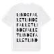 White t-shirt med Lindefallet ordlek t-shirt