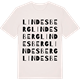 Vintage White t-shirt med Lindesberg ordlek t-shirt