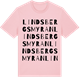 Pink Cotton t-shirt med Lindsbergsmyran ordlek t-shirt