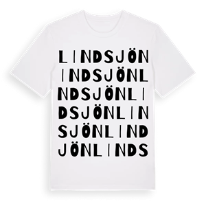 Lindsjön ordlek t-shirt – ekologisk bomull t-shirt från Pinshirt