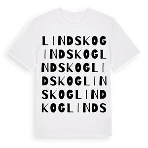 Lindskog ordlek t-shirt – ekologisk bomull t-shirt från Pinshirt