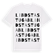 White t-shirt med Lindstastugan ordlek t-shirt
