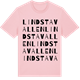 Pink Cotton t-shirt med Lindstavallen ordlek t-shirt