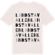 Vintage White t-shirt med Lindstavallen ordlek t-shirt