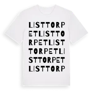 Listtorpet ordlek t-shirt – ekologisk bomull t-shirt från Pinshirt