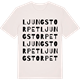 Vintage White t-shirt med Ljungstorpet ordlek t-shirt