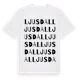 White t-shirt med Ljusdal ordlek t-shirt