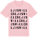 Pink Cotton t-shirt med Ljusvallen ordlek t-shirt