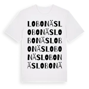 Lobonäs ordlek t-shirt – ekologisk bomull t-shirt från Pinshirt