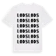 White t-shirt med Lods ordlek t-shirt