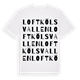 White t-shirt med Loftkölsvallen ordlek t-shirt