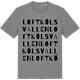Mid Heather Gray t-shirt med Loftkölsvallen ordlek t-shirt