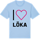 Blue Soul t-shirt med Jag älskar Löka t-shirt stort tryck
